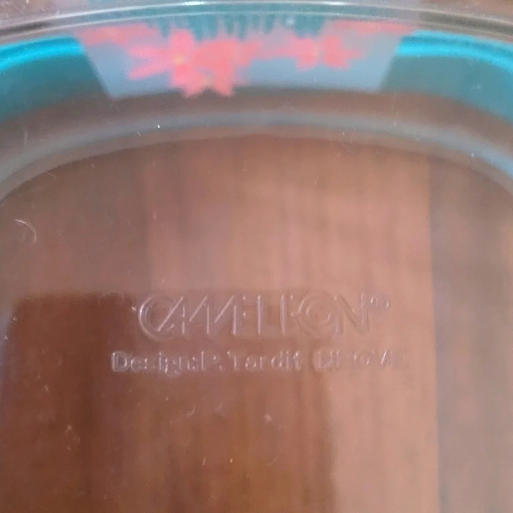 Vintage 80's Cameleon Acrylic Turquoise and‎ Coral Ice Bucket